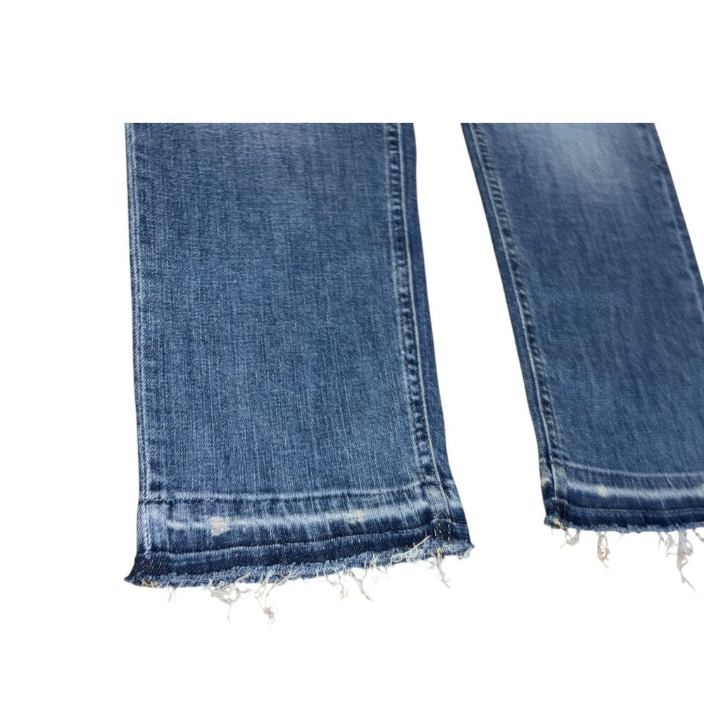 Zara Size 8 Distressed Raw Hem Denim Jeans - Picture 3 of 7